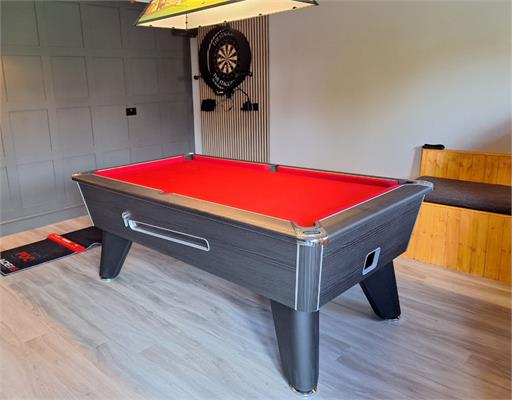 Signature Champion Premium Edition Slate Bed Pool Table: Rustic Black - 6ft, 7ft
